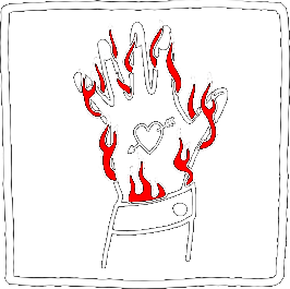 flaming hand